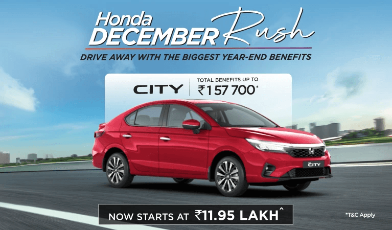 Honda City December Rush: Biggest Year-End Benefits Await